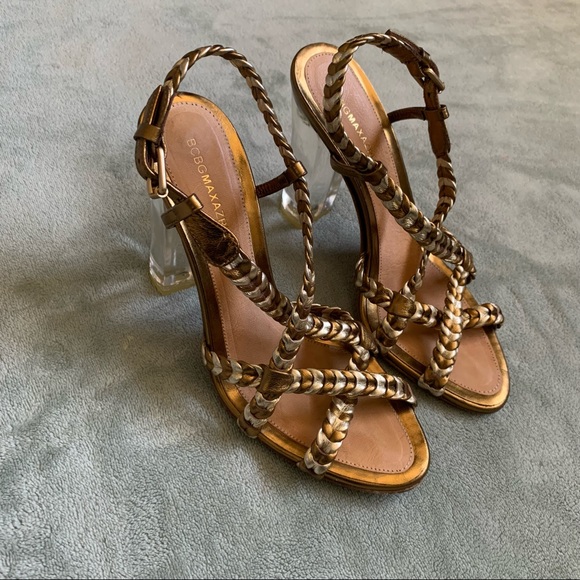 BCBG Gold Heels w/ Clear Bottom 🤩🤎 - Picture 2 of 4